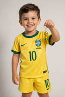 Conjunto Infantil Seleção Brasil - Modelo Torcedor