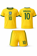 Conjunto Infantil Seleção Brasil - Modelo Torcedor