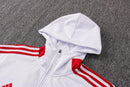 Conjunto Inverno Manchester United Branca Adidas - Com Capuz