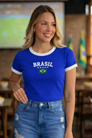 Camiseta Feminina Brasil Seleção Casual Copa do Mundo