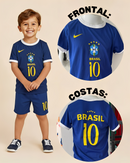 Conjunto Infantil Seleção Brasil - Modelo Torcedor