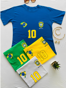 Camiseta T-Shirt Com Estampa Silk Brasil Mapa Feminina