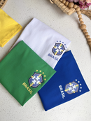Camiseta T-Shirt Com Estampa Silk Brasil Escudo Feminina