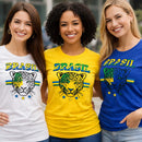 Camiseta T-Shirt Com Estampa Silk Brasil Onça Feminina